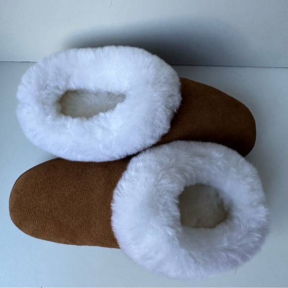 Cloud Nine Women's Sunrise Clog Slippers Brown White Sheepskin Slippers Size:5 - Picture 7 of 16